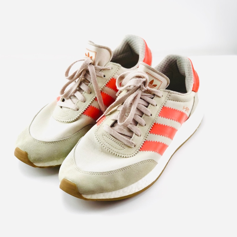 Adidas I-5923 Grey White Beige Sz10 Boost Runner